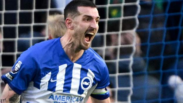 Brighton & Hove Albion 1-1 Everton: Lewis Dunk's stoppage-time header denies Toffees victory