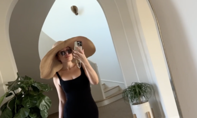 blogilates cassey ho wearing popflex hourglass maxi dress with sun hat beach outfit