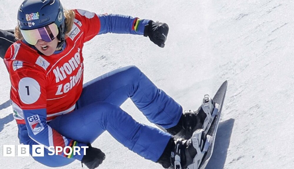 Charlotte Bankes: GB star wins snowboard cross gold to keep World Cup title hopes alive