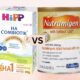 Graphic showing HiPP HA vs. Nutramigen formula.