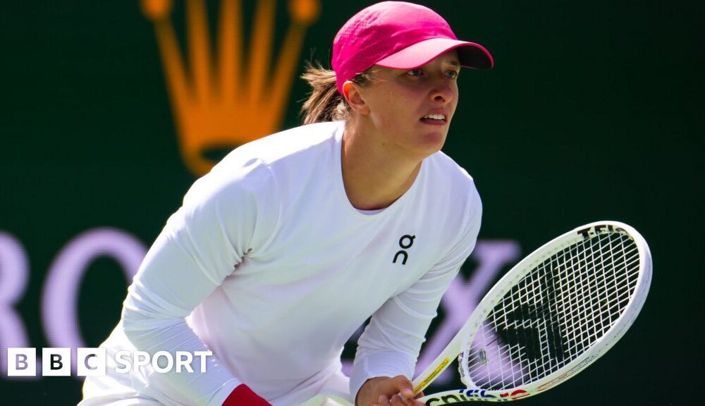 Indian Wells: Iga Swiatek reaches semi-finals as Caroline Wozniacki retires injured