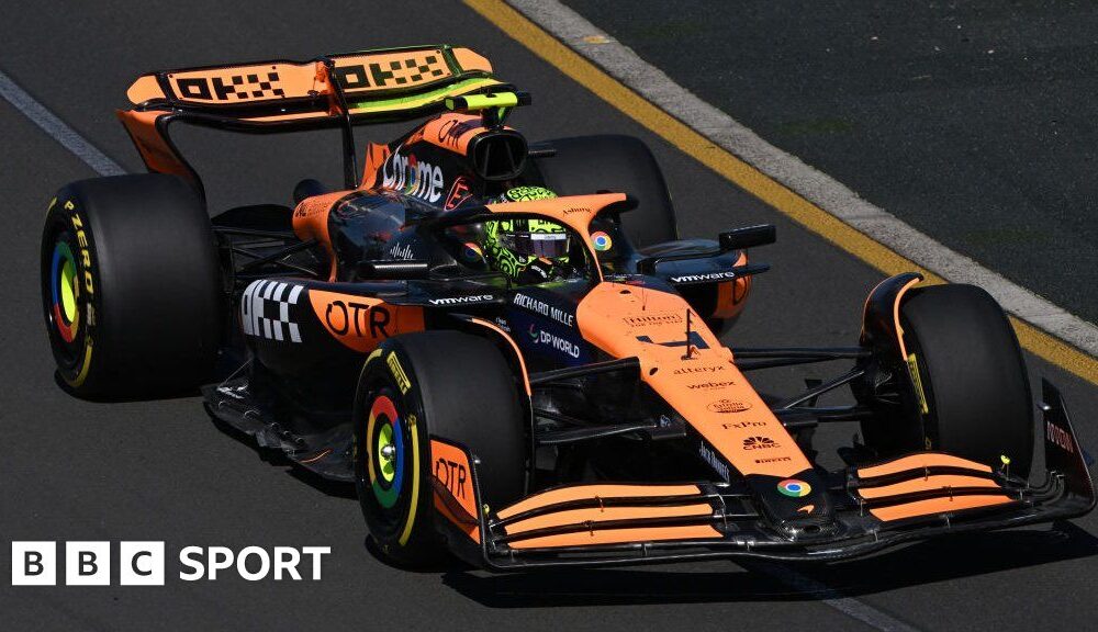 Lando Norris tops Australian GP practice as Alex Albon crashes