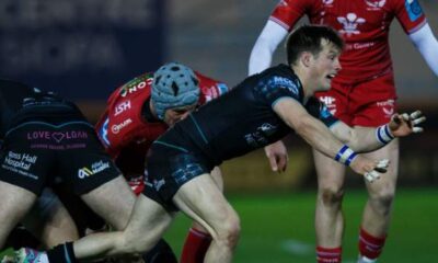 United Rugby Championship: Scarlets 3-45 Glasgow Warriors - Kyle Rowe scores hat-trick