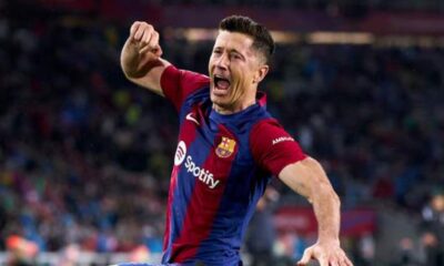 Barcelona 4-2 Valencia: Robert Lewandowski scores hat-trick