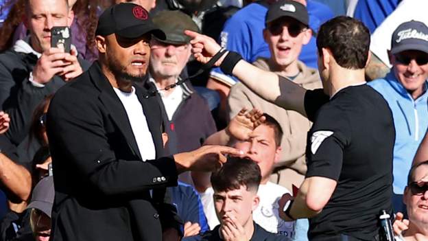 Burnley boss Vincent Kompany charged with misconduct after red card at Chelsea