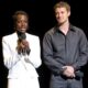 LAS VEGAS, NEVADA - APRIL 11: (L-R) Lupita Nyong'o and Joseph Quinn speak onstage at the Paramount Pictures Presentation during CinemaCon 2024 at The Colosseum at Caesars Palace on April 11, 2024 in Las Vegas, Nevada.  (Photo by Gabe Ginsberg/Getty Images)