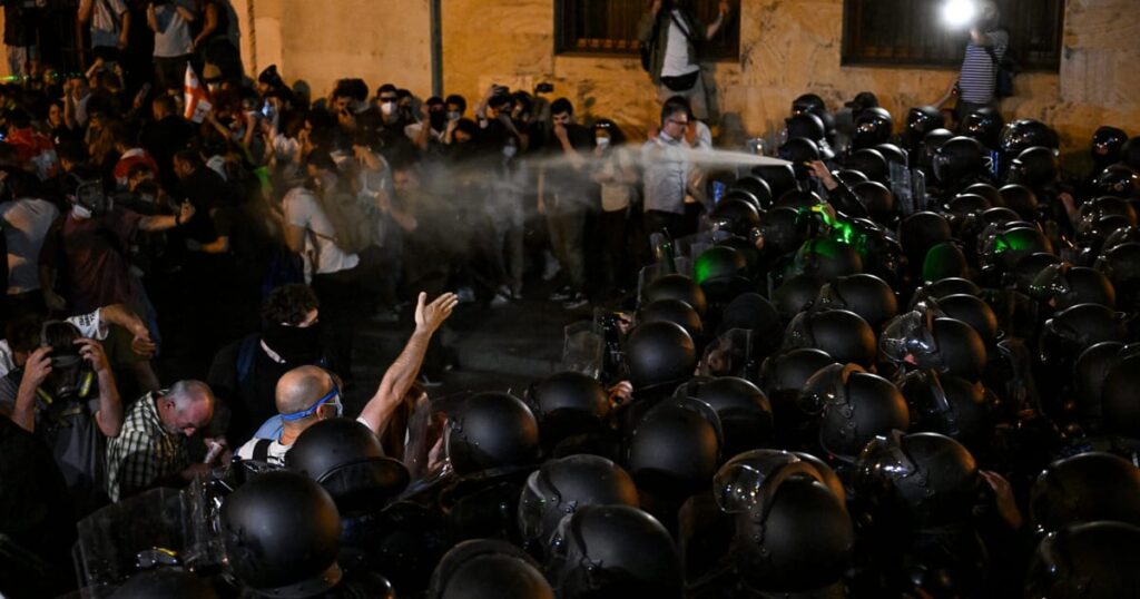 Georgia deploys tear gas, water cannon against pro-EU protesters amid ‘Russian law’ outcry – POLITICO