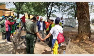 Locals come together to pray