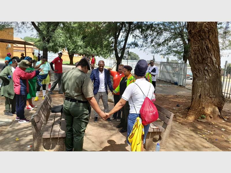 Locals come together to pray