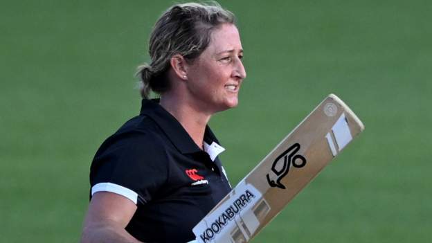 New Zealand v England: Sophie Devine's century leads hosts to consolation win in ODI series