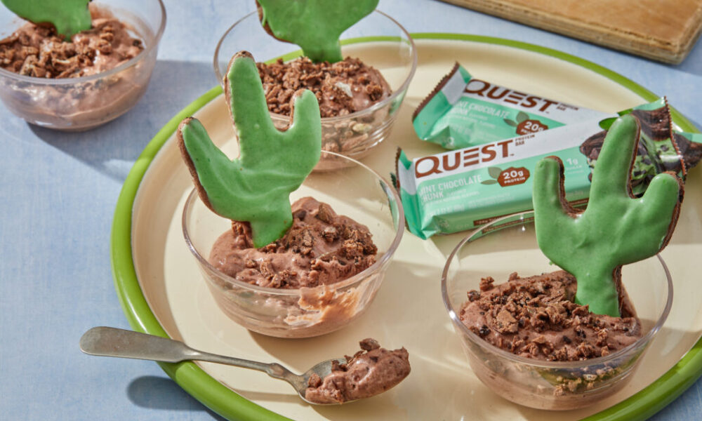 Quest Cactus Pudding Cups (Earth Day Edition Recipe)