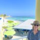 View overlooking beach bar at the Wyndham Reef Resort in Grand Cayman East End