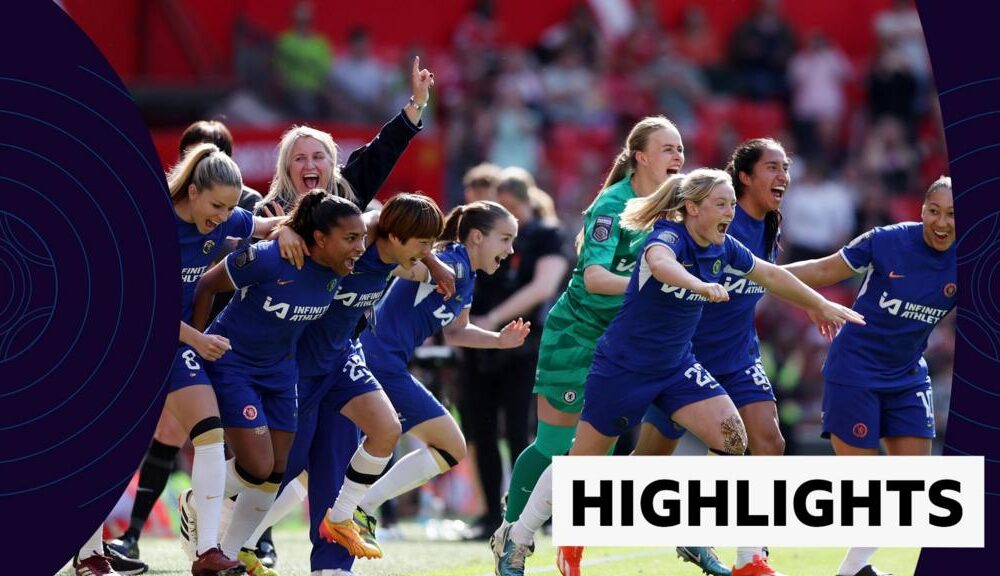 Chelsea thrash Man Utd to win fifth successive WSL title