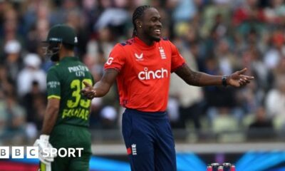 England v Pakistan T20 international: Jofra Archer takes two wickets as hosts win at Edgbaston