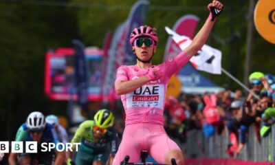 Giro d'Italia: Tadej Pogacar extends lead with stage eight victory