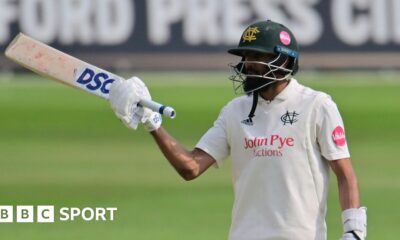 Haseeb Hameed scores ton for Notts against Lancashire