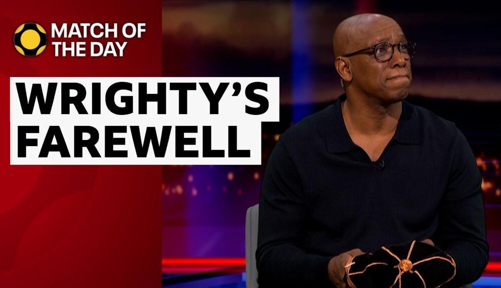 Ian Wright's emotional Match of the Day montage