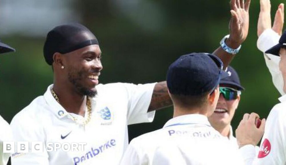 Jofra Archer: England bowler takes wicket on Sussex return