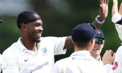 Jofra Archer: England bowler takes wicket on Sussex return