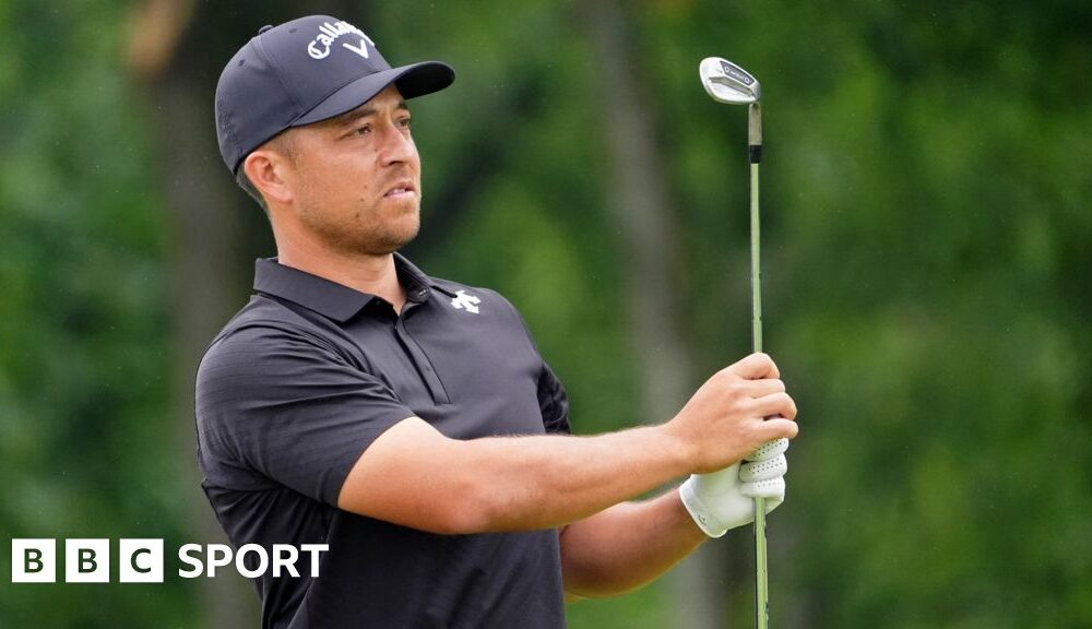 US PGA Championship: Xander Schauffele leads as Scottie Scheffler closes in