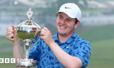 Canadian Open: Robert MacIntyre wins first PGA Tour title with dad as caddie