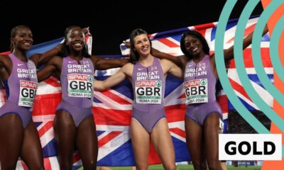 European Athletics Championships: Great Britain win women's 4x100m relay gold