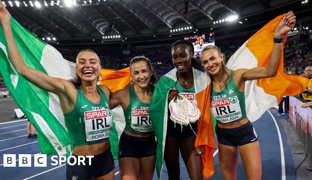 European Championships: Ireland win silver in women's 4x400m relay final