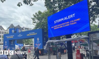 Events cancelled as storm forecast ahead of Scotland's Euros clash