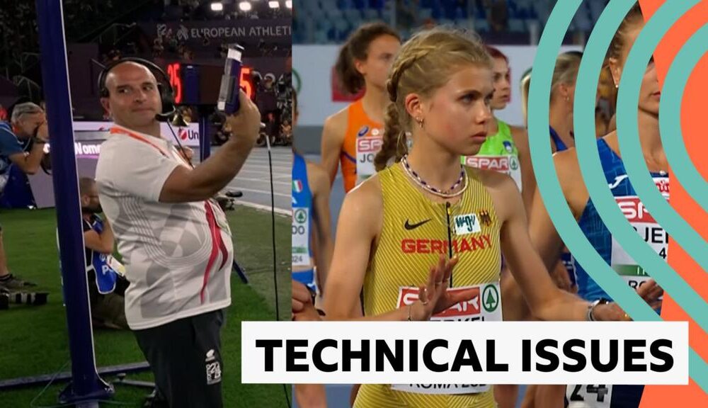 False start in the 10,000m? Starter battles technical problems in European final