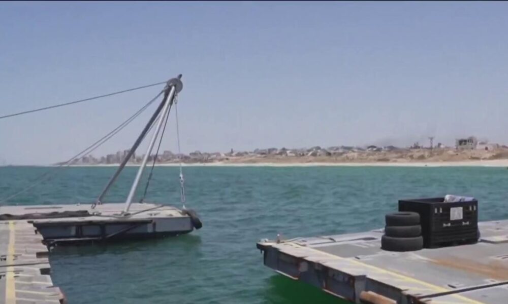 Food aid is delivered via U.S. pier in Gaza for the first time since June 9