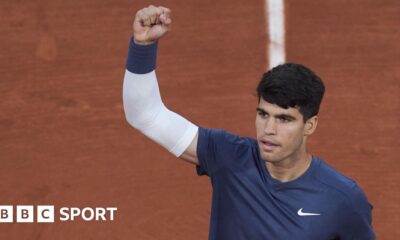 French Open 2024: Carlos Alcaraz beats Stefanos Tsitsipas, Jannik Sinner sees off Grigor Dimitrov