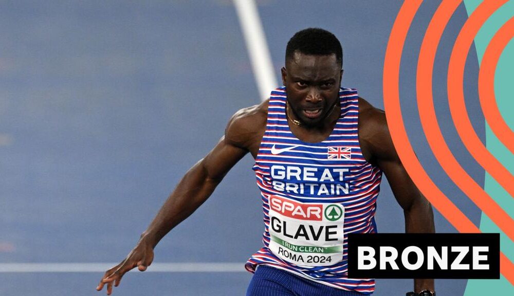 GB's Romell Glave finishes third while Lamont Marcell Jacobs wins men's 100m at European Athletics Championships