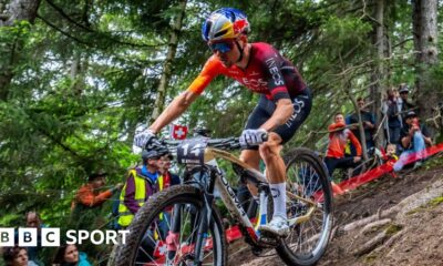 Mountain Bike World Cup: Tom Pidcock wins short track gold in Crans-Montana