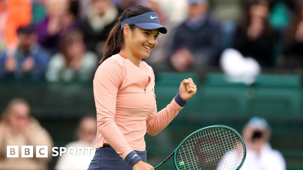 Nottingham Open: Emma Raducanu reaches quarter-finals as Cameron Norrie loses