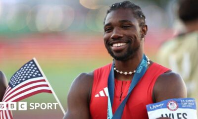 Paris 2024: Noah Lyles wins 100m at US Olympic trials to qualify for Games