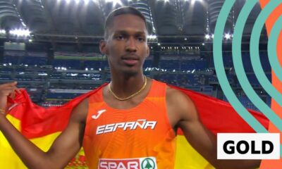 Spain's Diaz Fortun wins gold with third longest triple jump in history