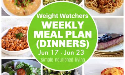 Weight Watchers Weekly Dinner Meal Plan Ideas (6/17