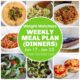 Weight Watchers Weekly Dinner Meal Plan Ideas (6/17