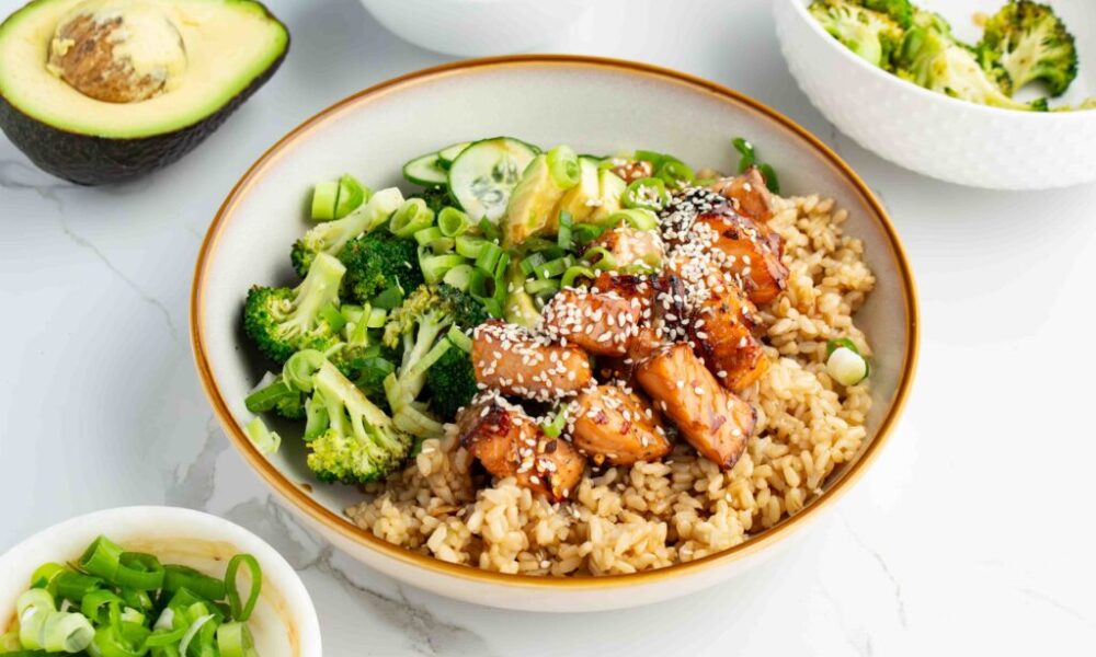 Air-Fried Salmon Nourish Bowl - JSHealth