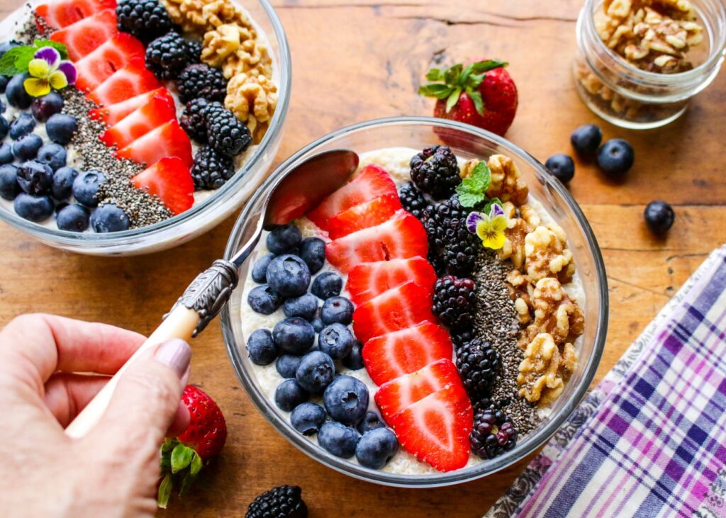 Berry Bowl with Quinoa and Walnuts