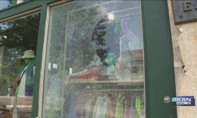 Businesses along East Douglas Avenue have windows broken by vandals