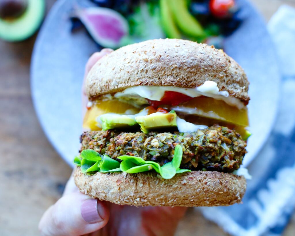 Edamame Grain Vegan Burgers - Sharon Palmer, The Plant Powered Dietitian