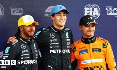 George Russell takes British GP pole from Lewis Hamilton & Norris