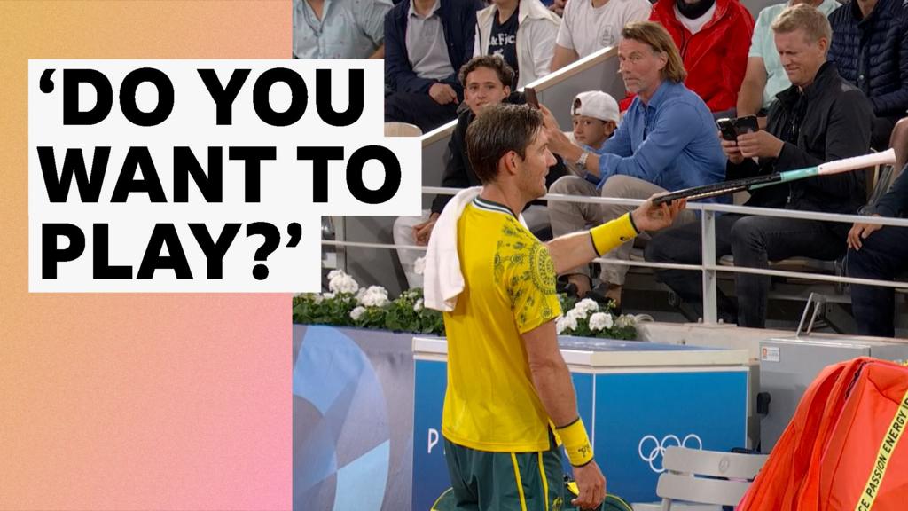 Olympics highlights: Australia's Matthew Ebden invites crowd to play against Serbia's Novak Djokovic