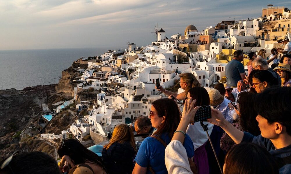 Tourism has hijacked Santorini's wine production as agricultural land becomes exorbitant while visitor numbers continue to climb