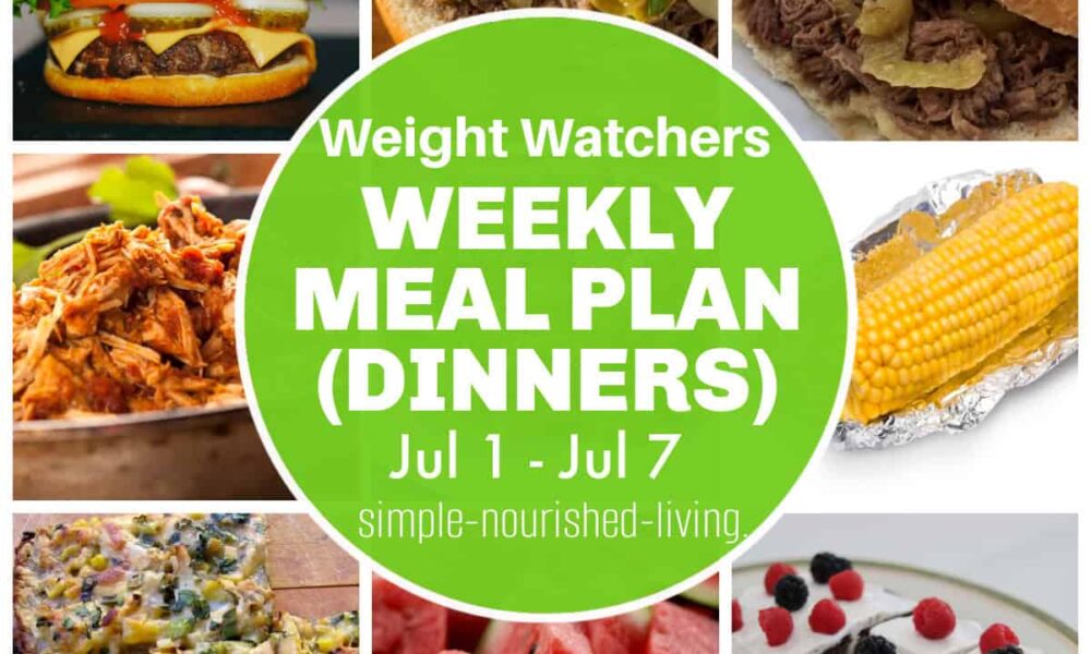 Weight Watchers Weekly Dinner Meal Ideas (7/1