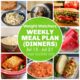 Weight Watchers Weekly Dinner Meal Ideas (July 15