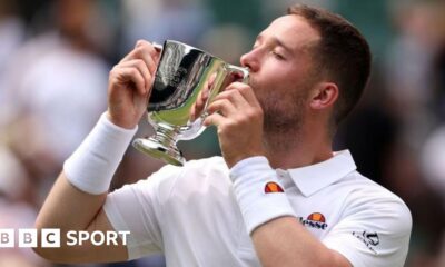 Wimbledon wheelchair finals: Briton Alfie Hewett wins singles and doubles titles