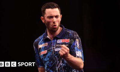 World Matchplay Darts: Luke Humphries starts with emphatic win