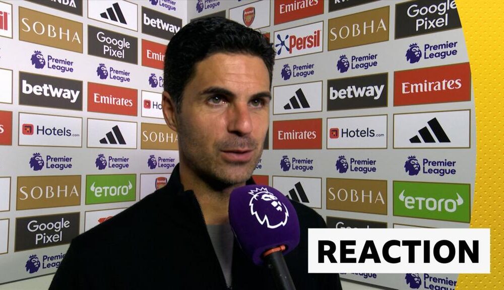 Arteta 'amazed' by Rice sending off